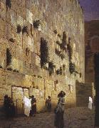 Jean - Leon Gerome Solomon Wall, Jerusalem oil on canvas